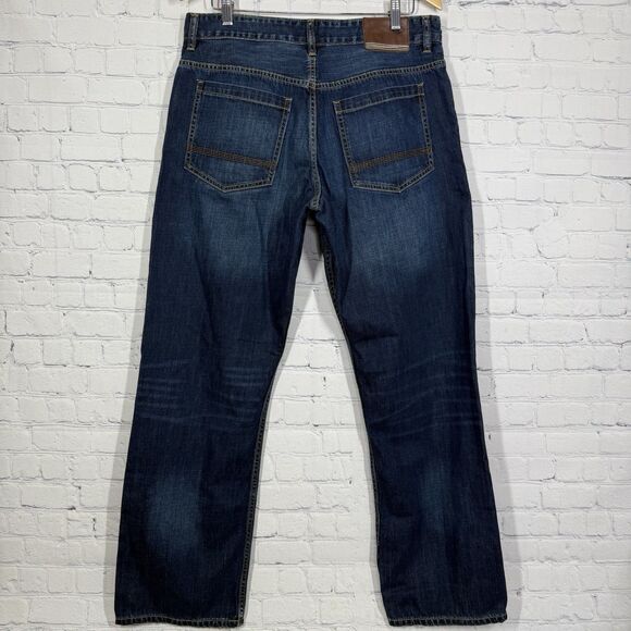 Timberland Baggy Denim Jeans Men Size 34 X 33 Dark Blue Boot Cut Western Pants - Picture 3 of 15